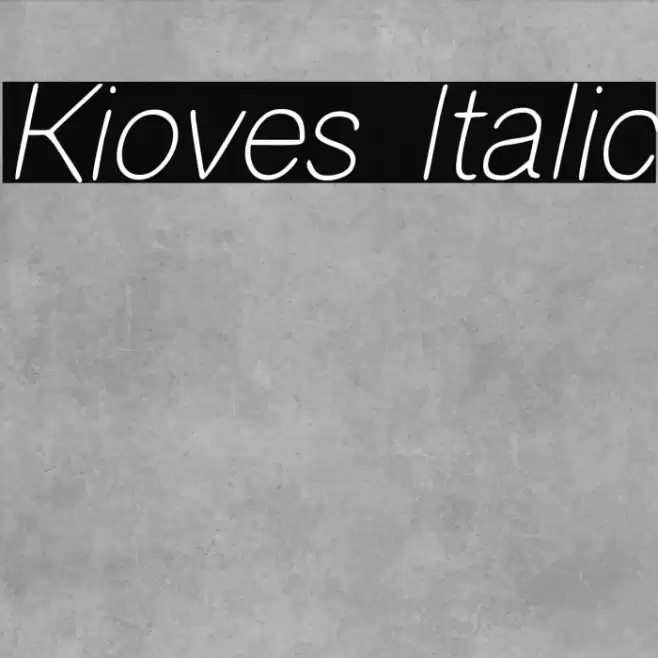 Kioves Italic Font examples