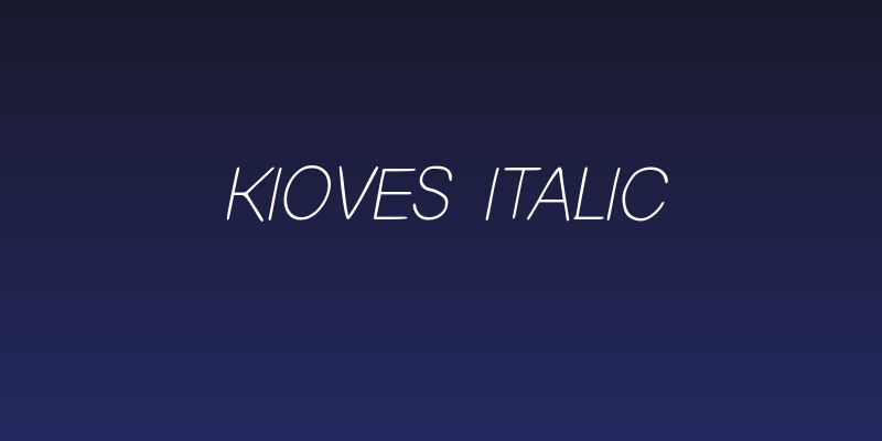 Kioves Italic Social Header