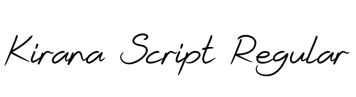 Kirana Script Regular  フリーフォントのダウンロード