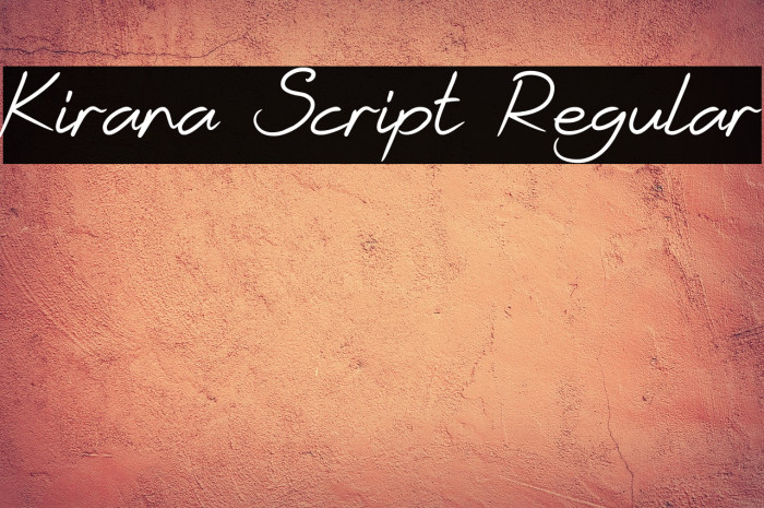 Kirana Script Regular Example 2