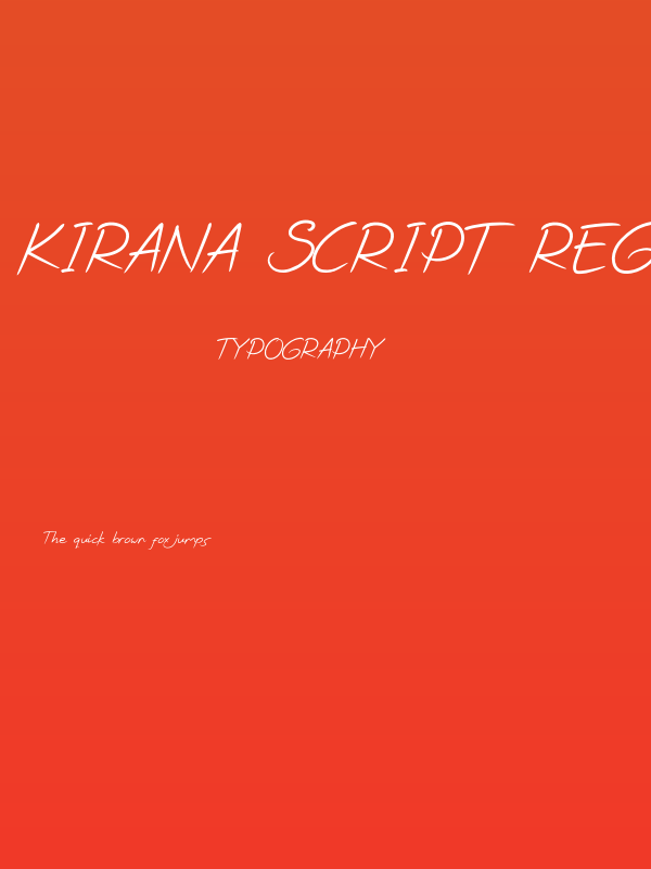 Kirana Script Regular Poster