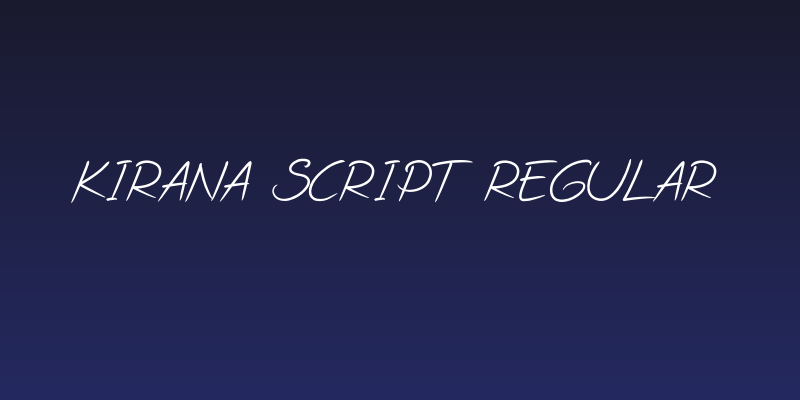 Kirana Script Regular Social Header