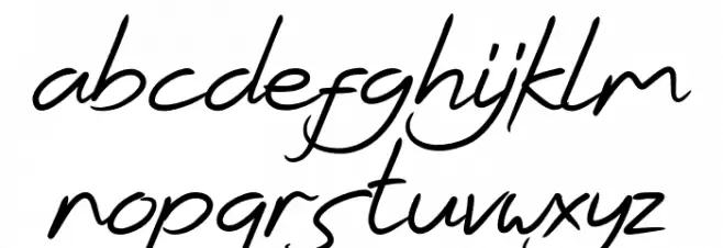 Kirana Script Regular फ़ॉन्ट लोअरकेस