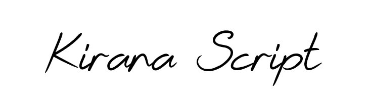 Kirana Script  フリーフォントのダウンロード