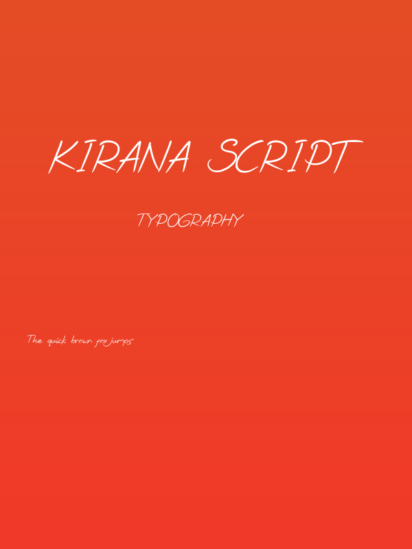 Kirana Script Poster