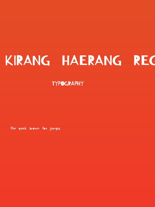 Kirang Haerang Regular Poster