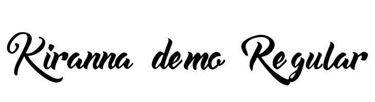 Kiranna demo Regular  font caratteri gratis