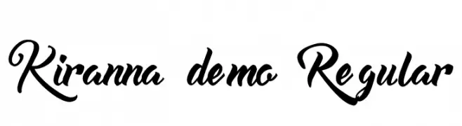 Kiranna demo Regular  Descarca Fonturi Gratis