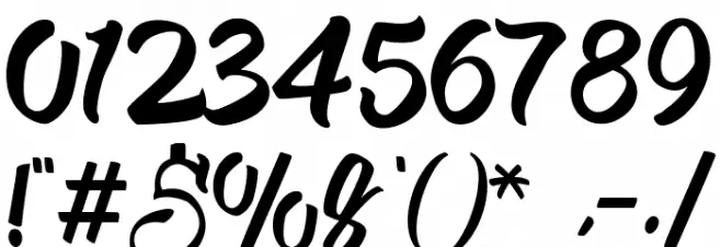 Kiranna demo Regular Font OTHER CHARS