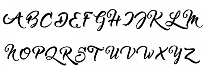 Kiranna demo Regular 字体 大写