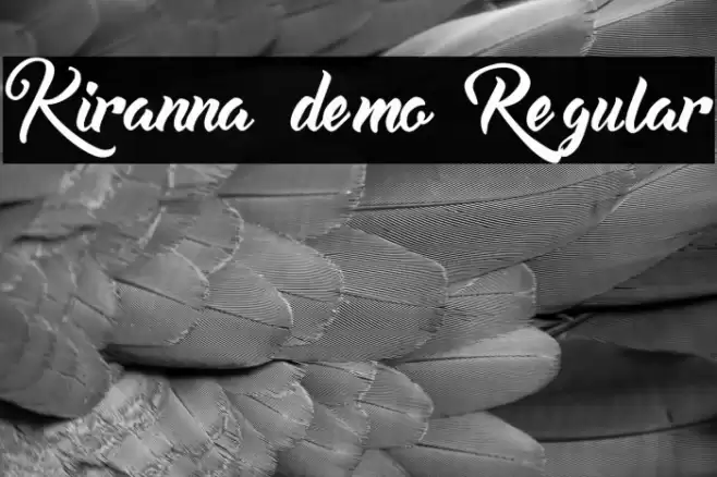 Kiranna demo Regular Font examples