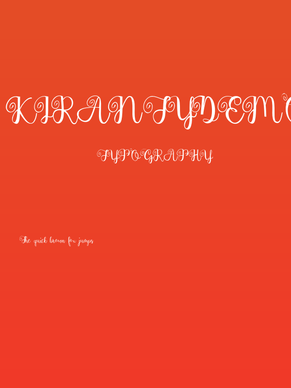 KirantyDemo-Regular Poster