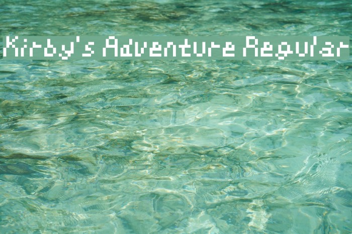 Kirby's Adventure Regular Font examples