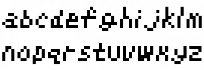 Kirby's Adventure Regular Caratteri MINUSCOLO