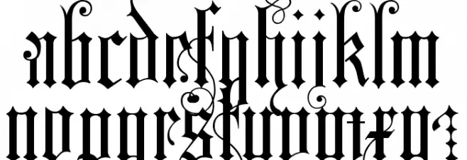 Kirchen-Gotisch フォント 小文字