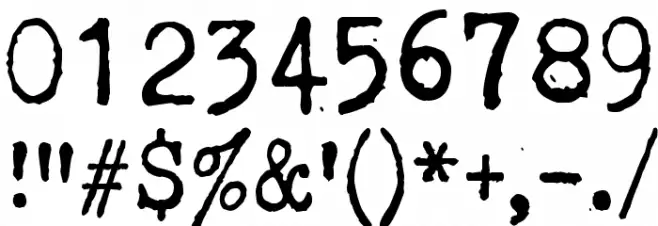 Kirjainkone Font OTHER CHARS