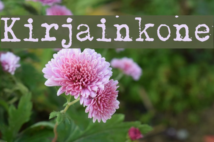Kirjainkone Font examples