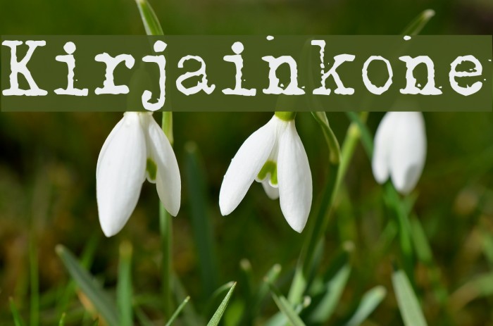 Kirjainkone Font examples