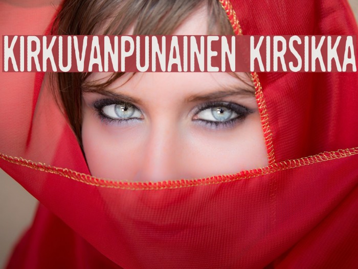 Kirkuvanpunainen kirsikka Font examples