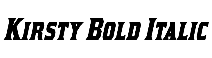 Kirsty Bold Italic Font