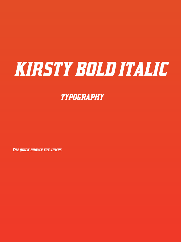 Kirsty Bold Italic Poster