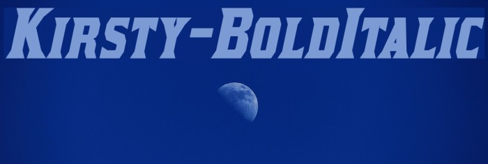 Kirsty-BoldItalic Font examples