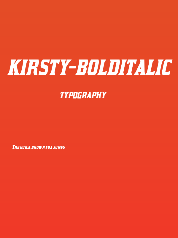 Kirsty-BoldItalic Poster