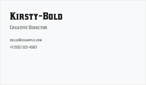 Kirsty-Bold Business Card