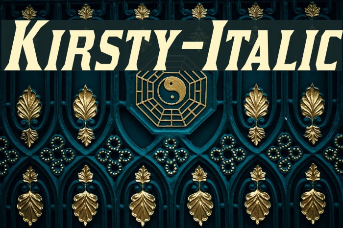 Kirsty-Italic フォント examples