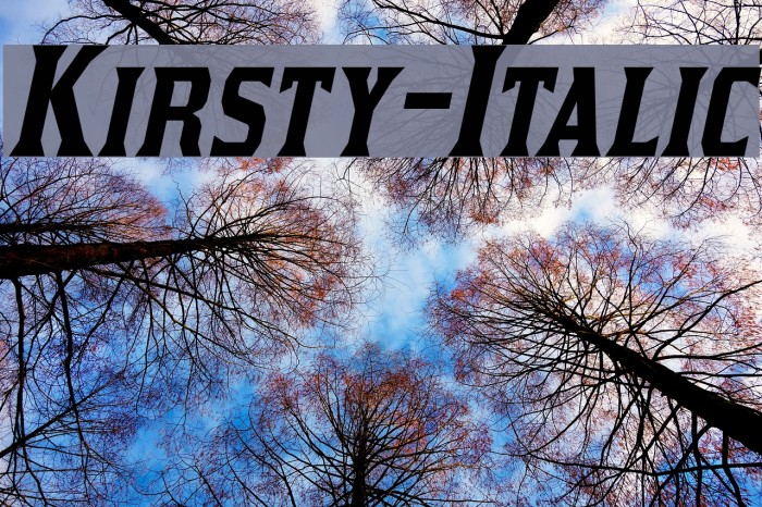 Kirsty-Italic フォント examples