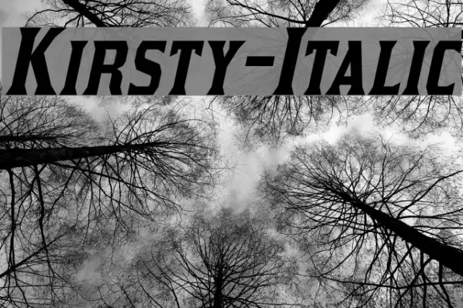 Kirsty-Italic Font examples
