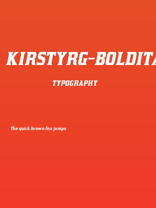 KirstyRg-BoldItalic Poster