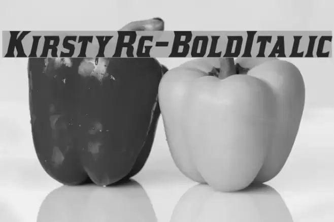 KirstyRg-BoldItalic Font examples