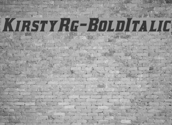 KirstyRg-BoldItalic Font examples