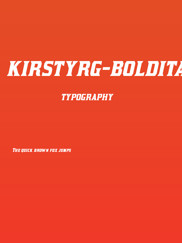 KirstyRg-BoldItalic Poster
