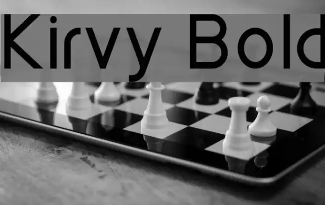 Kirvy Bold Font examples