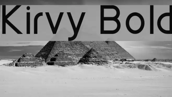 Kirvy Bold Font examples