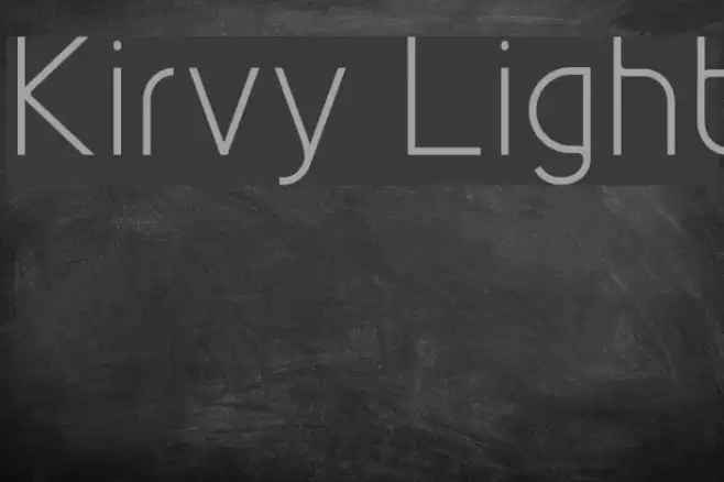 Kirvy Light Font examples