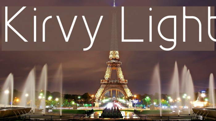 Kirvy Light Font examples