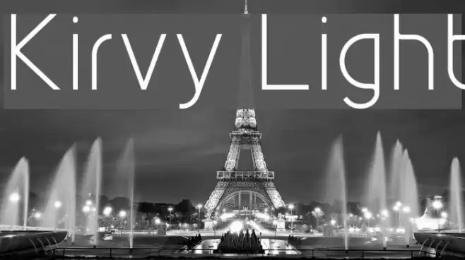 Kirvy Light Font examples