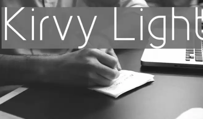 Kirvy Light Font examples