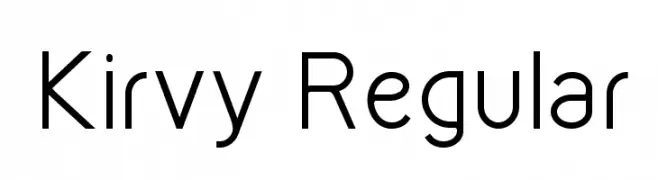 Kirvy Regular  フリーフォントのダウンロード