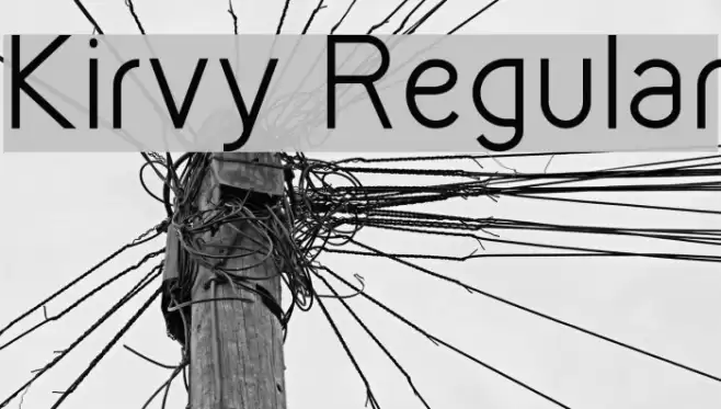 Kirvy Regular Font examples