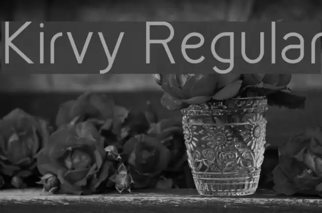Kirvy Regular Font examples