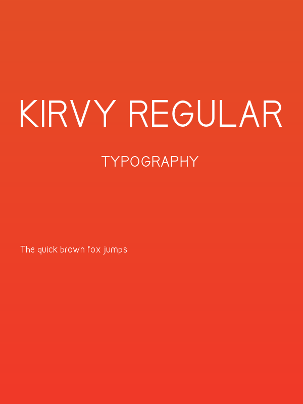 Kirvy Regular Poster