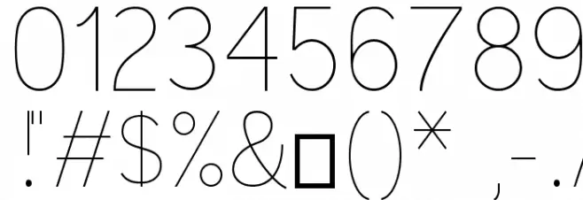 Kirvy Thin Font OTHER CHARS