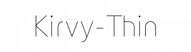 Kirvy-Thin  Descarca Fonturi Gratis