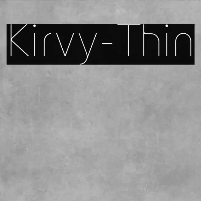 Kirvy-Thin Font examples