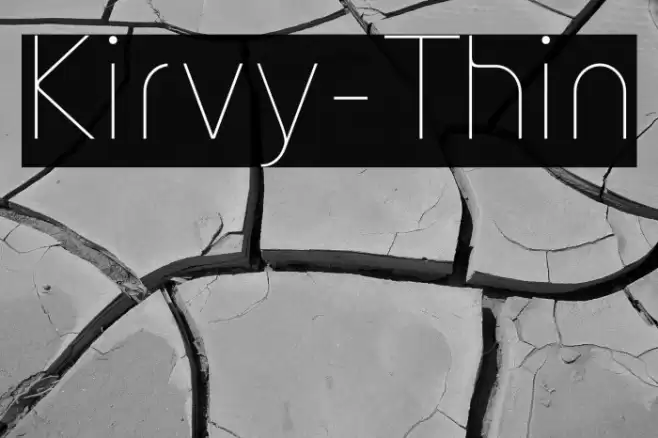 Kirvy-Thin Font examples