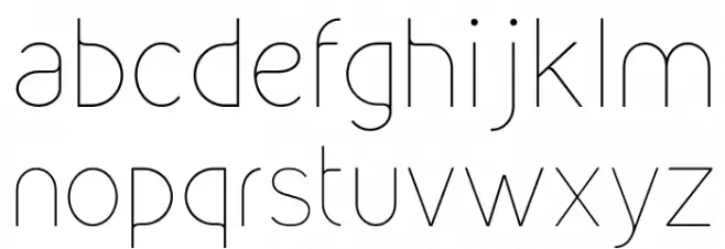 Kirvy-Thin خط أحرف صغيرة